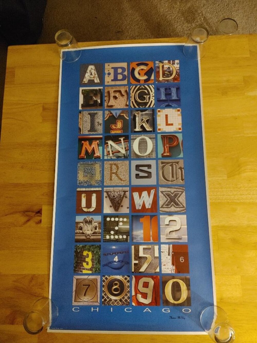 Brand New Chicago Alphabet Poster Signed by Thomas McVety
